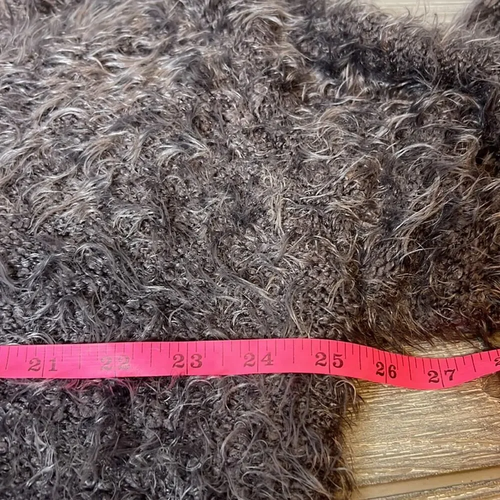 Free people light as a feather fuzzy gray hoodie soft sz XS oversized cut